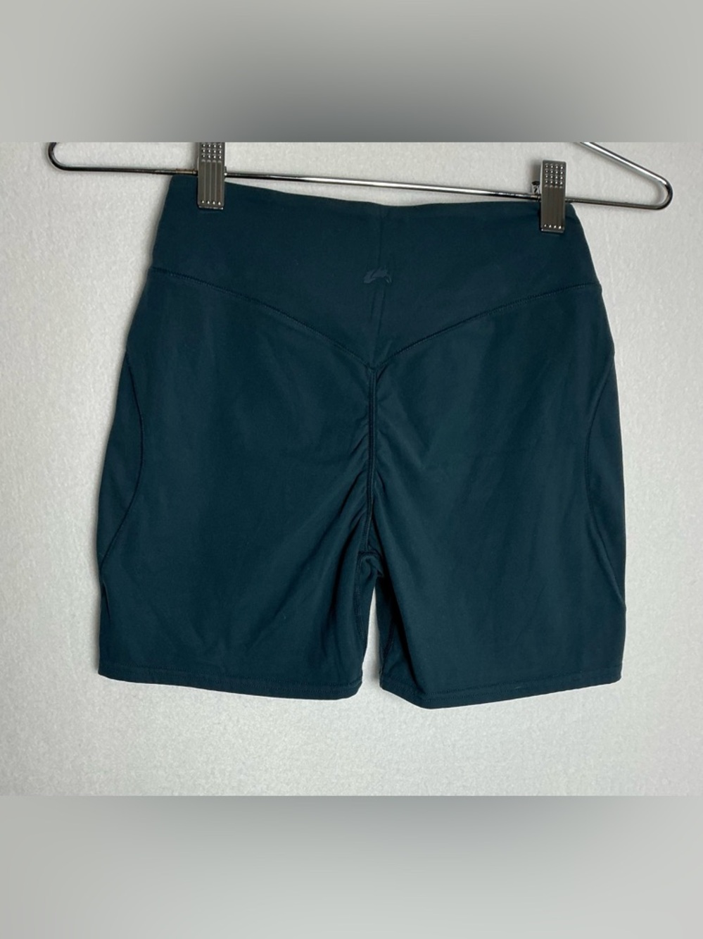 Alphalete#Alphalete High-Waisted Biker Shorts - Dark Teal/Slate - Size Medium - Picture 3 of 5